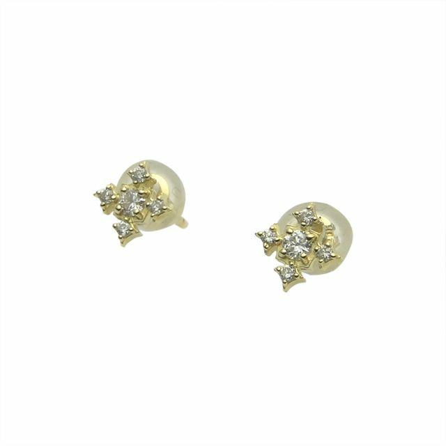 要見積もり】ヴェルヴェットラウンジ K18 デリカシー スタッドピアス 