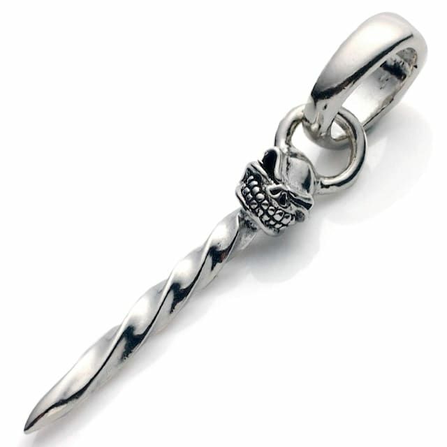 スターリンギア K18タイニースカル/ダイヤアイ/ラージプレーンリンクブラック スターリンギア タイニースカルスパイクペンダント | ジュエリー