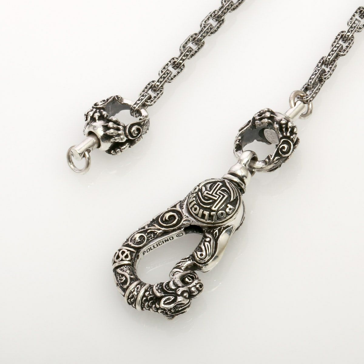 レザーズアンドトレジャーズ ケルティックタイガーウォレットチェーン  