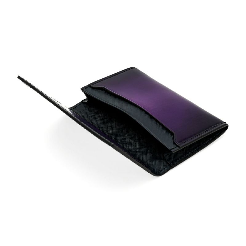 新品✨yuhaku カードケース 名刺入れ レザー グラデーション パープル 紫 ユハク 名刺入れ カードケース パープル | ジュエリー