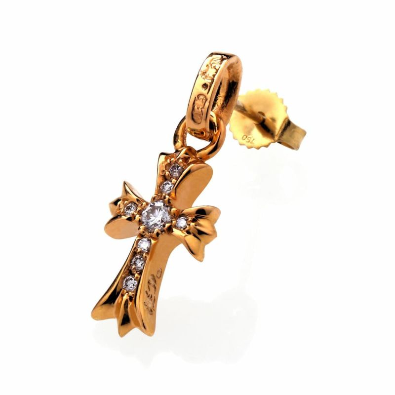 クロムハーツ K22 CH クロス ベビーファット ピアス w/ ダイヤモンドパヴェ （CH仕様） | ジュエリーコネクション Jewelry  Connection