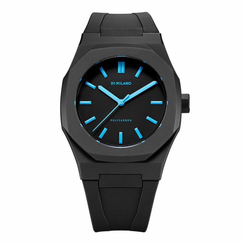 買い保障できる Black Watch Neon ディーワンミラノ with with Index Blue 時計