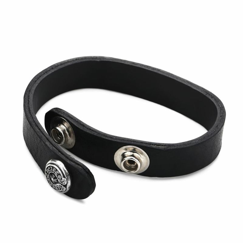 CHROME HEARTS クロムハーツ レザー カフ ブレスレット プレート 3