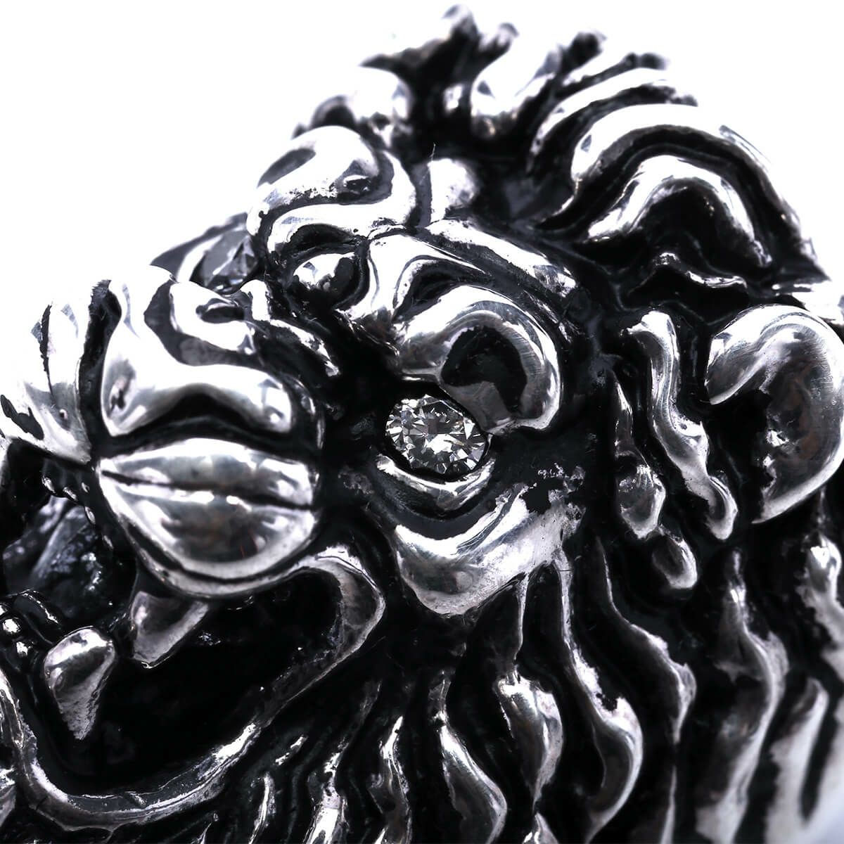 レザーズアンドトレジャーズ グランドライオンリング w/ダイヤモンド  