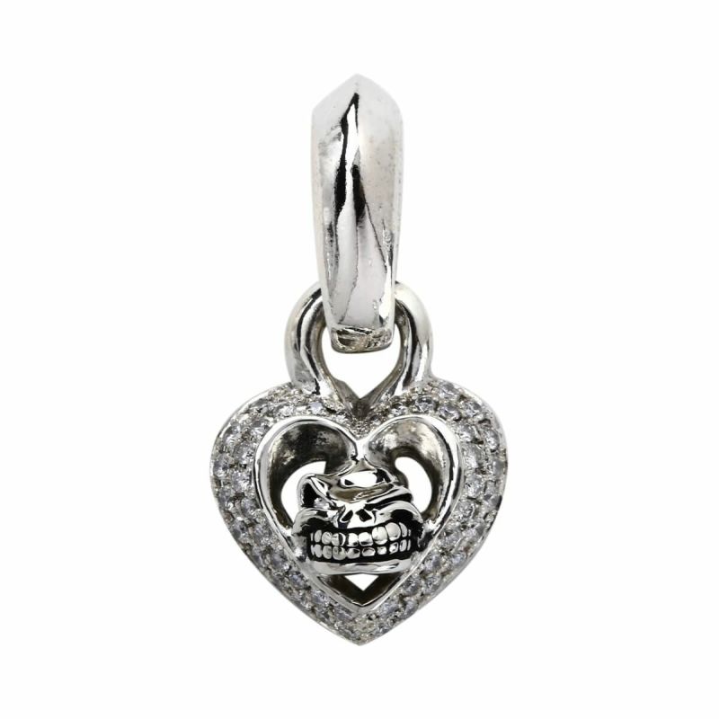スターリンギア ハートペンダント w/スカル w/ダイヤモンド