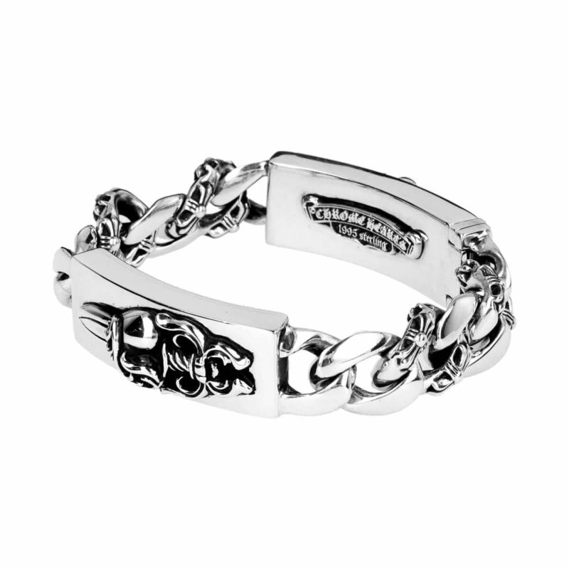 CHROME HEARTS』クロムハーツ ハートボタン レザーブレスレット 