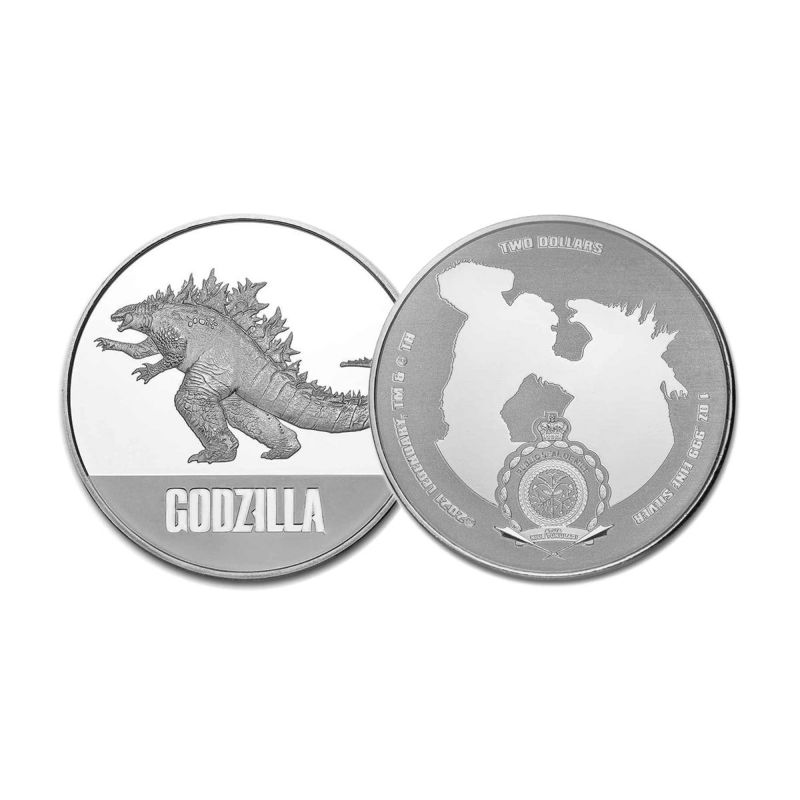 2021年 (新品) ニウエ ゴジラ VS コング 2枚セット　純銀1オンス銀貨