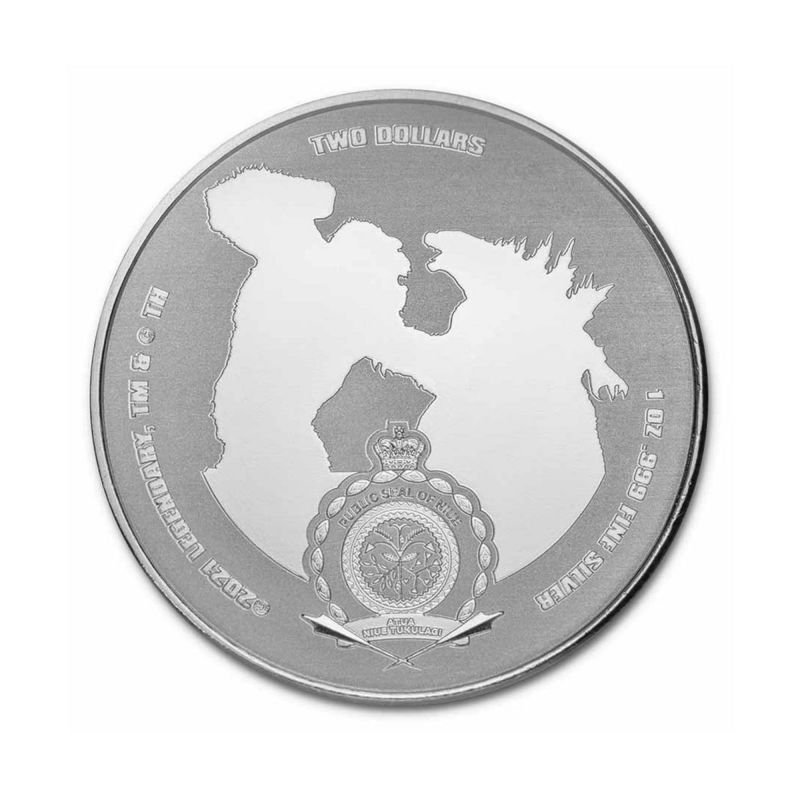 2021年 (新品) ニウエ ゴジラ VS コング 2枚セット　純銀1オンス銀貨