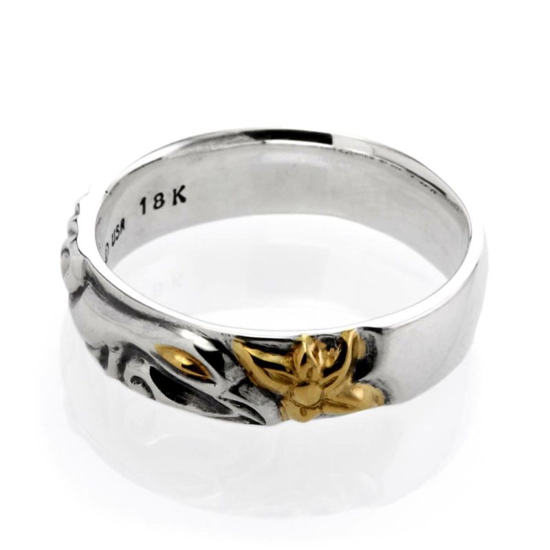 ロンワンズ ソウルメイトリング w/K18イエローゴールドアイ＆フラワー