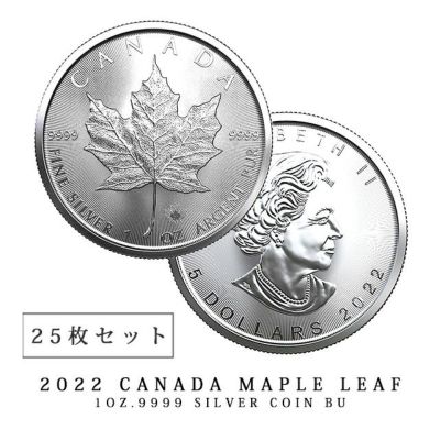 2022年製 メイプルリーフ金貨 カナダ 1/10オンス 16mm・2枚セット 