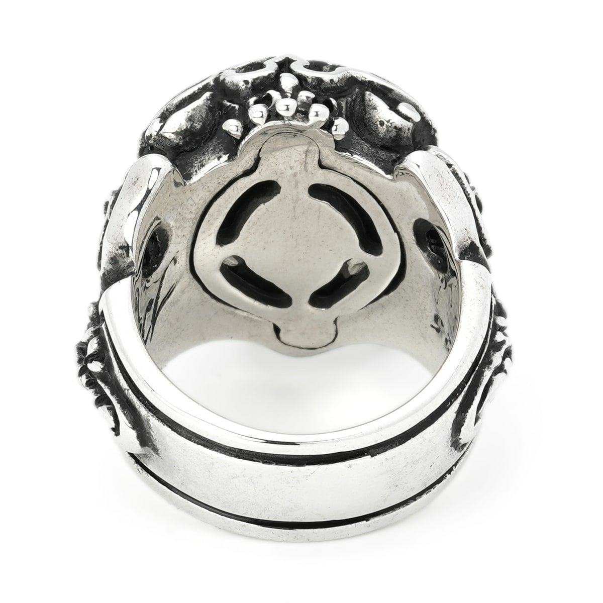 Leathers and Treasures スクロールハート リング 15号 レザーズアンドトレジャーズ スクロールハートリング w/サンデッド