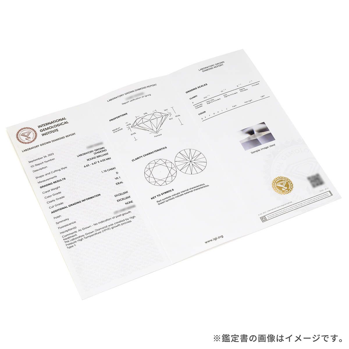 1.0ct （IGI鑑定書付） ラボグロウンダイヤモンド プラチナ 一粒  