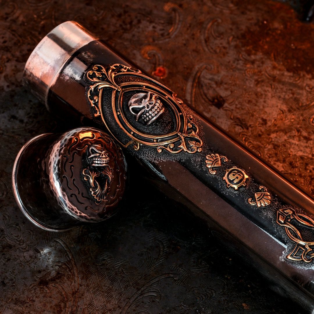 スターリンギア 1909年製アンティークシルバーラウンドシガーチューブ