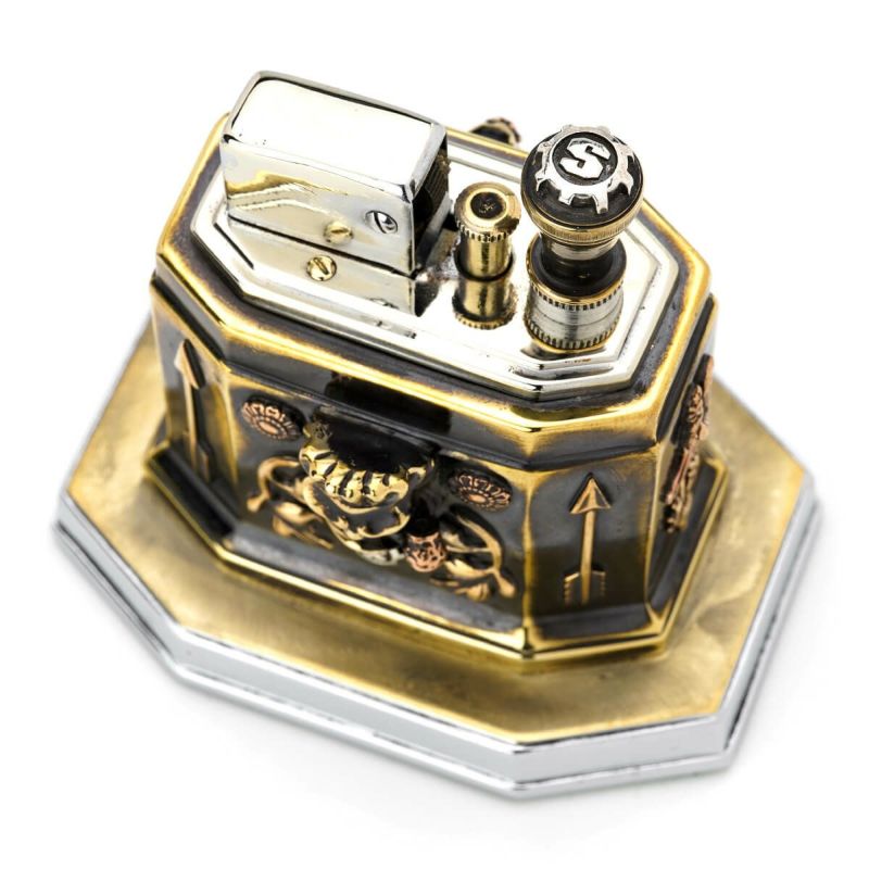スターリンギア 1930年製アンティーク卓上ライターw/ワイルドウェスト