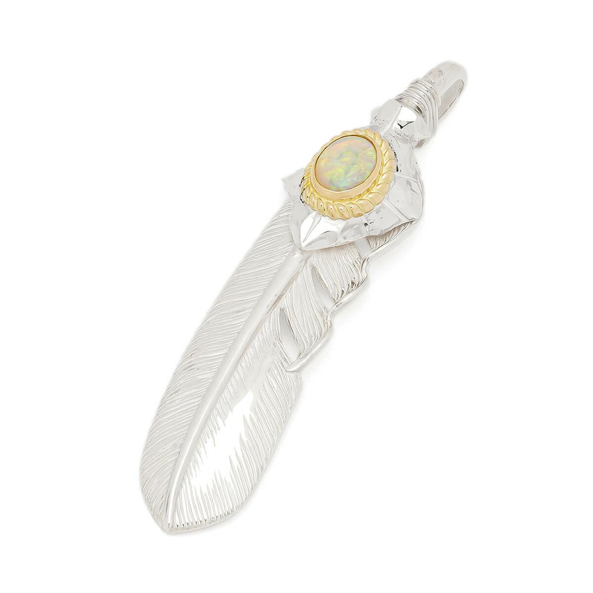GOD SUNS ゴッドサンズ 特大K18矢尻フェザー 右向き 別れよ 74mm 極美品