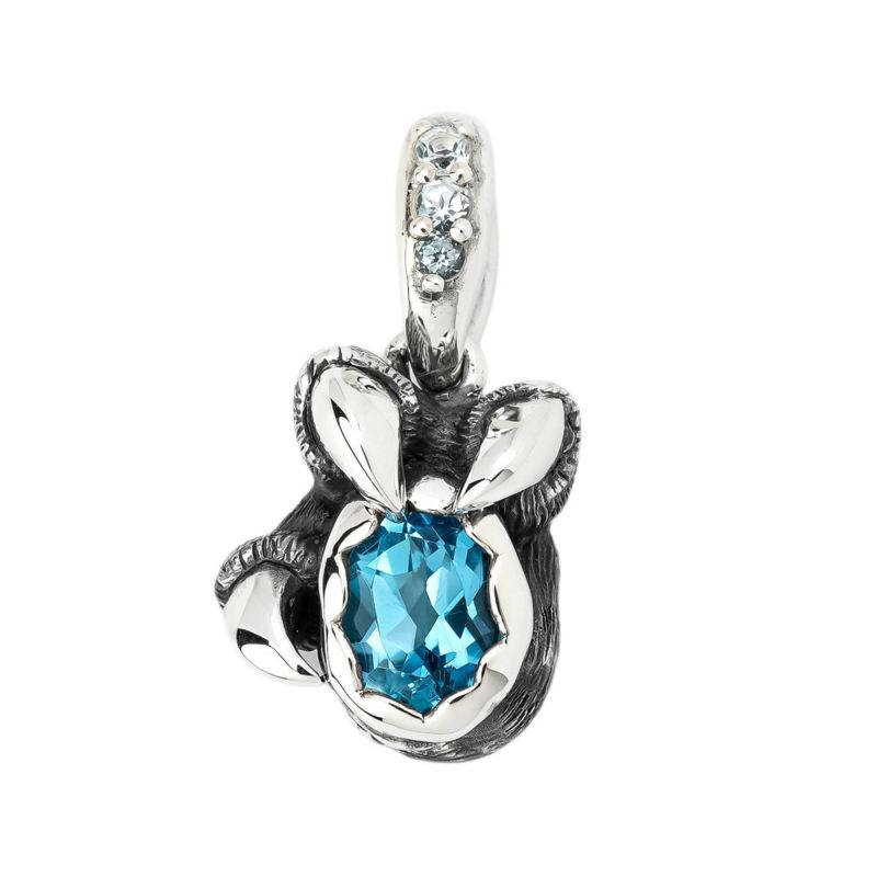 ブラッディマリー 白虎ペンダント w/スイスブルートパーズ/スカイ