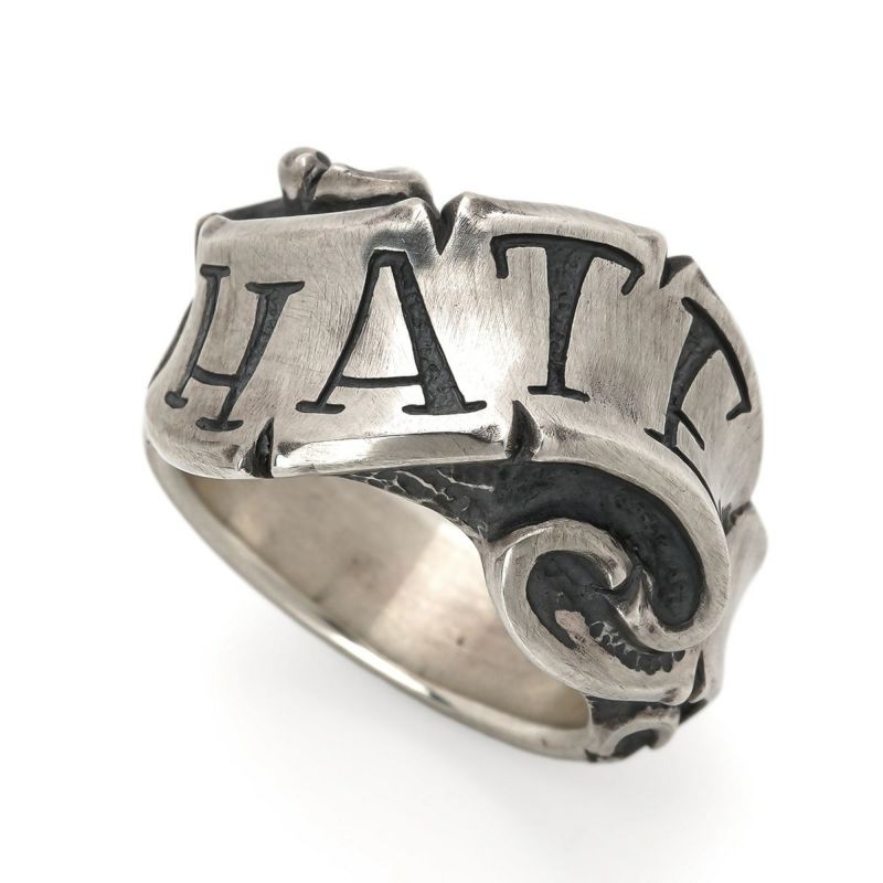 小物 HATE ラットレース メッセージオンリボンリング / ヘイト | ジュエリー