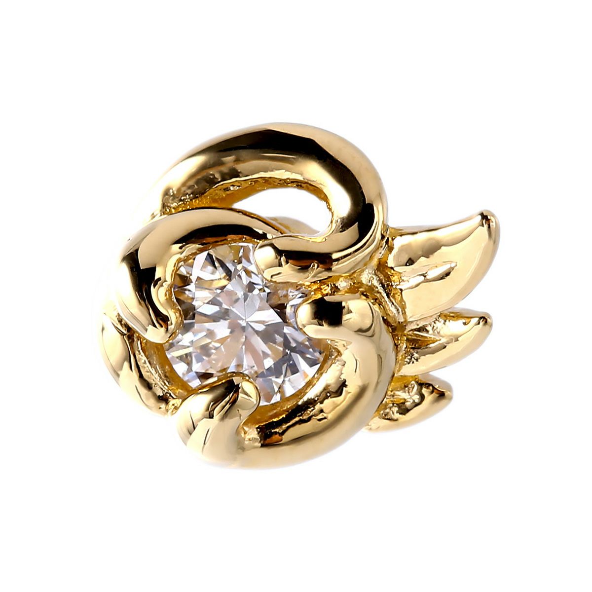 ブラッディマリー K18 火の目ピアス w/ホワイトダイヤモンド