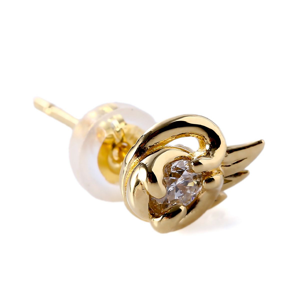 ブラッディマリー K18 火の目ピアス w/ホワイトダイヤモンド